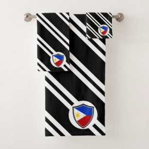 Philippines shield flag bath towel set