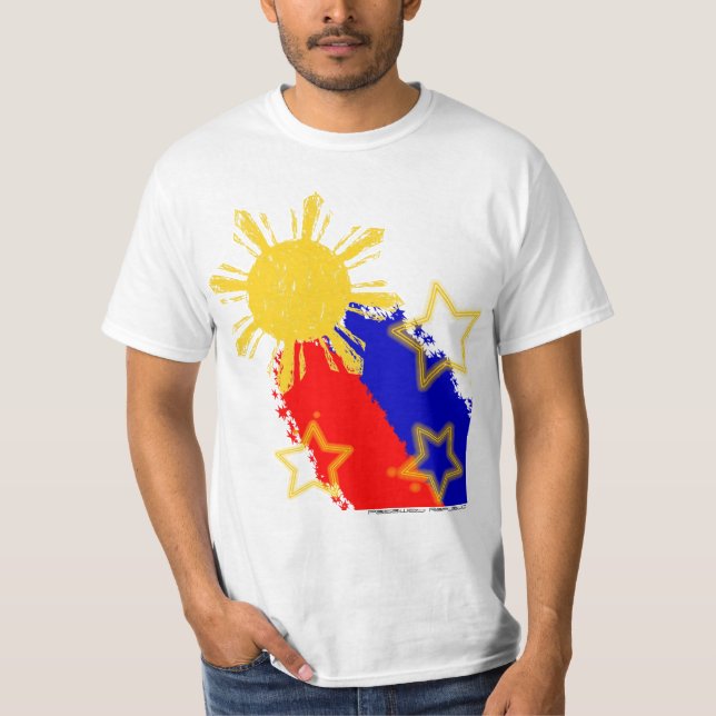Philippines shooting Sun and starts Flag T-Shirt (Front)