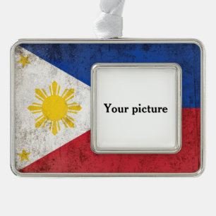 Philippines Silver Plated Framed Ornament