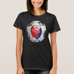 Philippines Soccer Fan Filipino Flag Mouth   T-Shirt