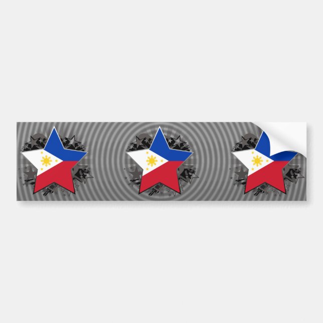 Philippines Star Bumper Sticker (Front)