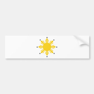 Philippines Sun   Filipino Sun   PI Sun Bumper Sticker