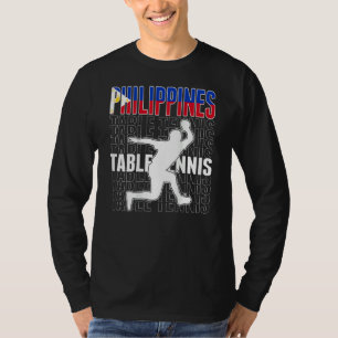 Philippines Table Tennis Fans  Philippine Flag Pin T-Shirt