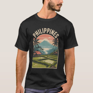 Philippines Tropical Island Sunset, Rice Fields an T-Shirt