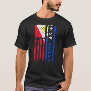 Philippines Us Flag Filipino American Pride Baybay T-Shirt