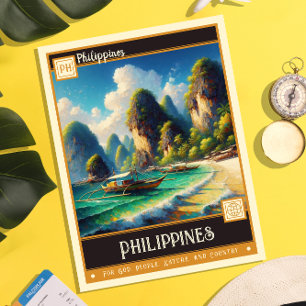 Philippines   Vintage Painting Postcard
