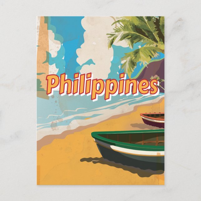Philippines Vintage travel poster Postcard (Front)