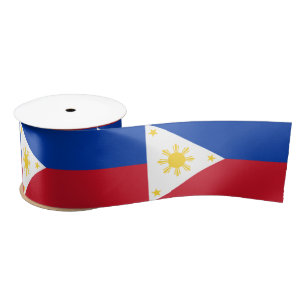 Philippino Flag & Philippines, holiday/sports Satin Ribbon