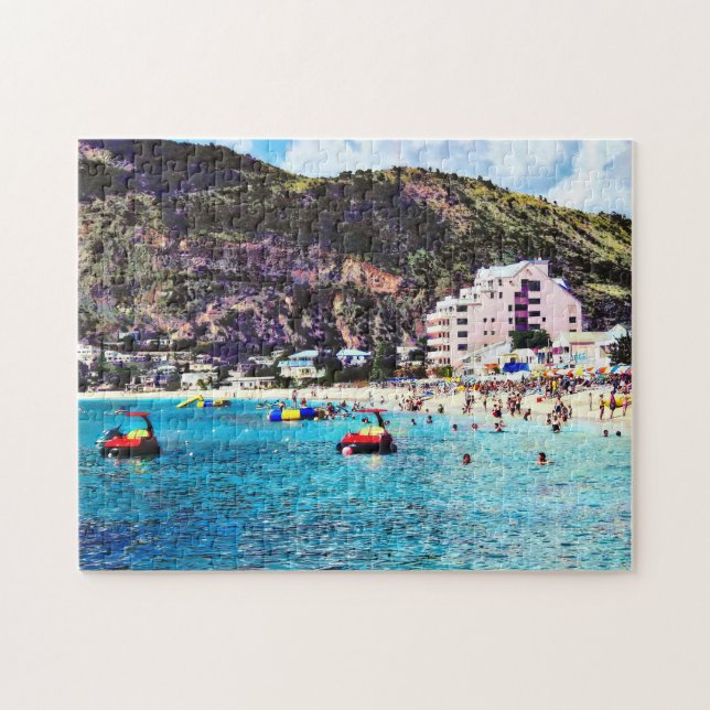 Philipsburg Sint Maarten Beach Jigsaw Puzzle (Horizontal)