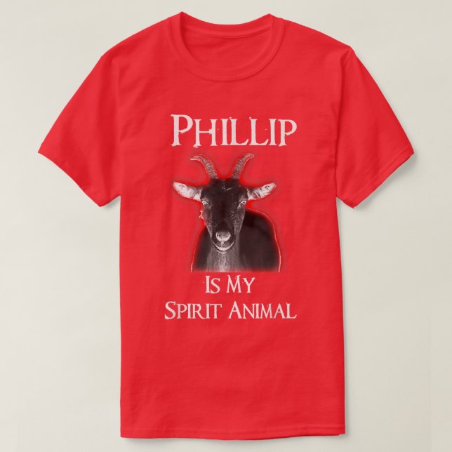 Phillip is My Spirit Animal Black  T-Shirt (Design Front)
