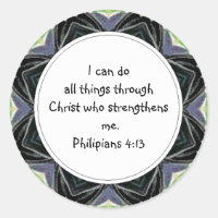 Phillipians 4:13 Scripture Memory Verse Sticker