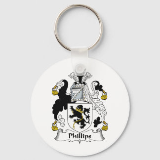 Phillips Family Crest Key Ring