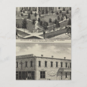 Phillipsburg Traders Bank, Kansas Postcard