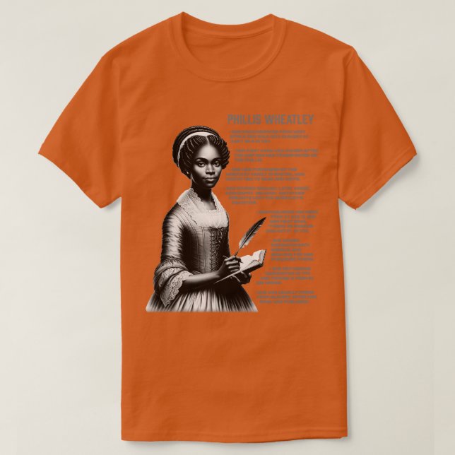 Phillis Wheatley T-Shirt (Design Front)
