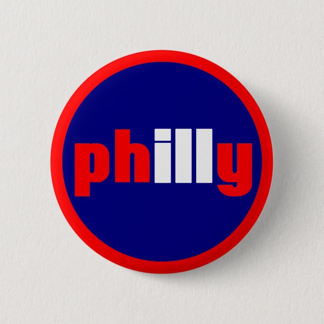 Philly 6 Cm Round Badge (Front)