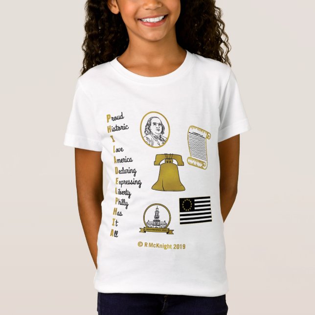 Philly Acronym Girls Tourist Tee  (Front)