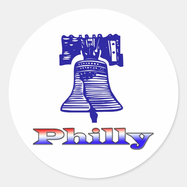 Philly and Liberty Bell Classic Round Sticker (Front)