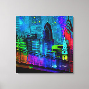 Philly at Night Canvas Print