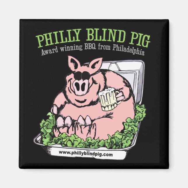 Philly Blind Pig BBQ Magnet (Front)