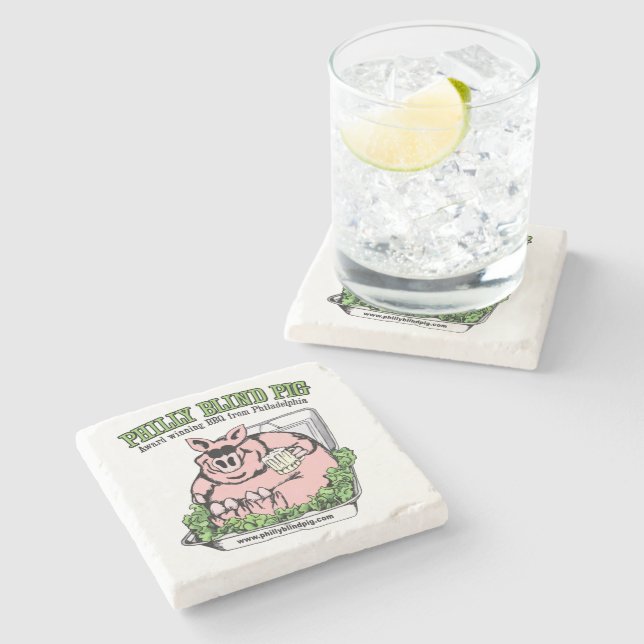 Philly Blind Pig BBQ Stone Coaster (Side)