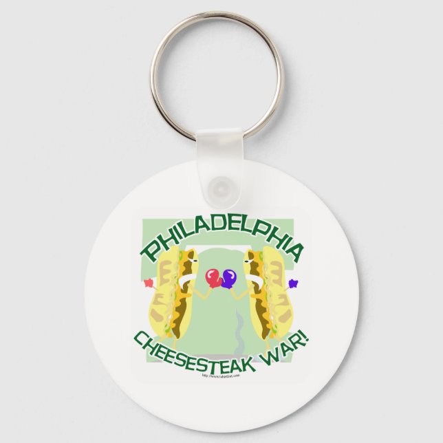 Philly Cheesteak War Key Ring (Front)