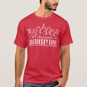 Philly City Skyline Liberty Bell Love Philadelphia T-Shirt