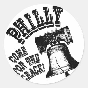 Philly - Come for the Crack! Classic Round Sticker
