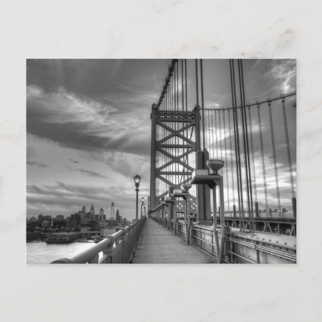 Philly from the bridge postcard (Front)