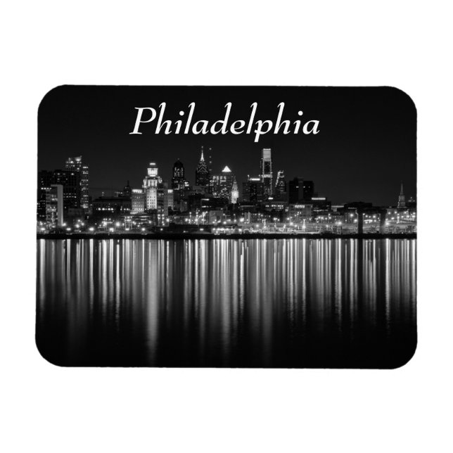 Philly night b/w magnet (Horizontal)