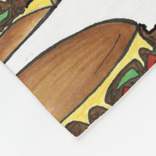 Philly PA Cheese Steak Cheesesteak Sandwich Foodie Fleece Blanket