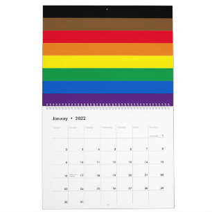 Philly Pride diversity inclusive rainbow flag Calendar