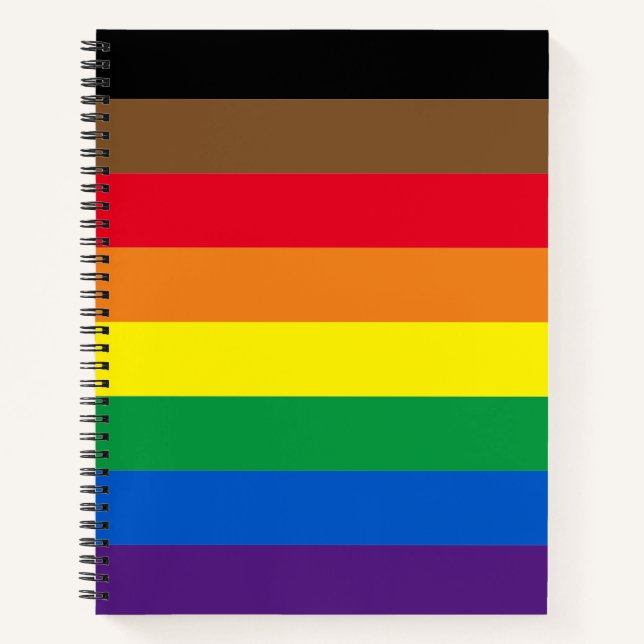 Philly Pride diversity inclusive rainbow flag Notebook (Front)
