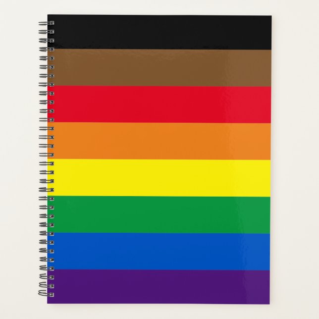 Philly Pride diversity inclusive rainbow flag Planner (Front)