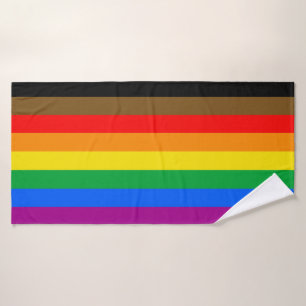Philly Rainbow Pride Flag Bath Towel