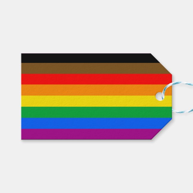 Philly Rainbow Pride Flag Gift Tags (Front (Horizontal))