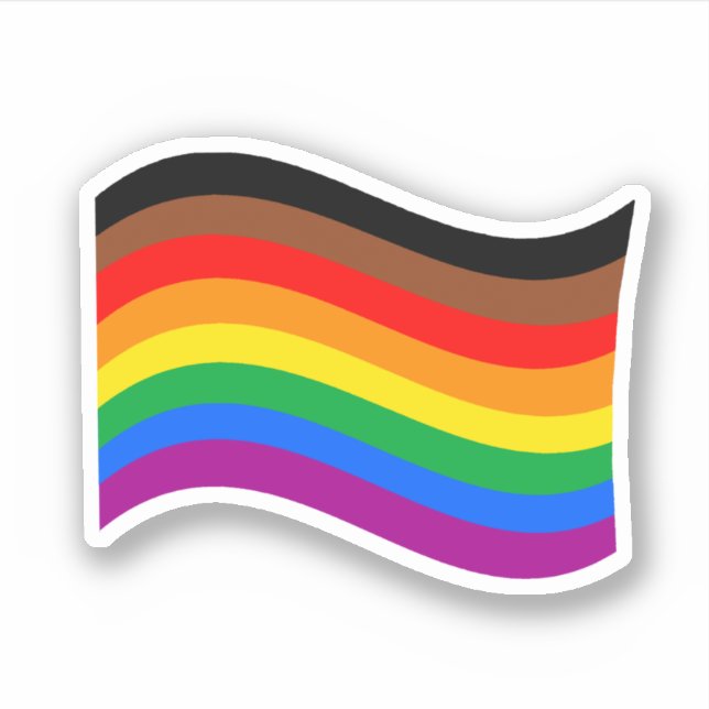 Philly Rainbow Pride Waving Flag (Front)