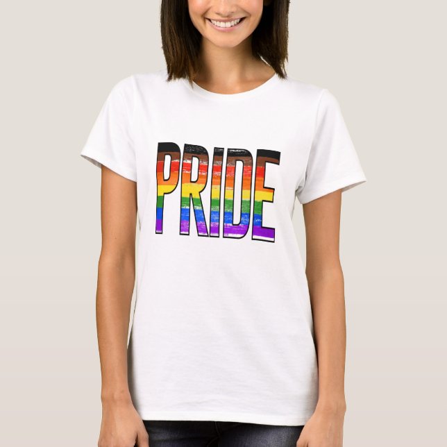 Philly Rainbow Pride Waving Flag T-Shirt (Front)