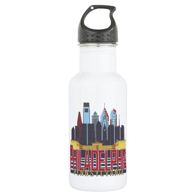 Philly Red & Blue 532 Ml Water Bottle (Front)