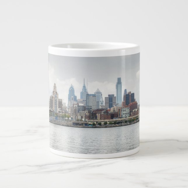 Philly skyline 2 large coffee mug (Front)