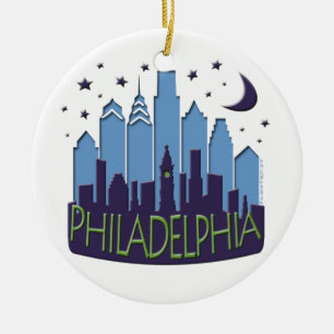 Philly Skyline mega cool Ceramic Tree Decoration