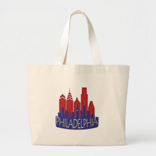 Philly Skyline newwave patriot Large Tote Bag
