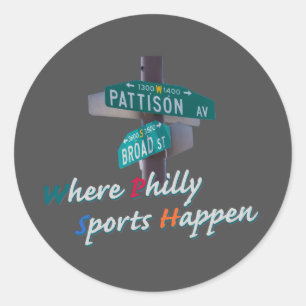 Philly Sports Happen Broad and Pattison T-Shirt Classic Round Sticker