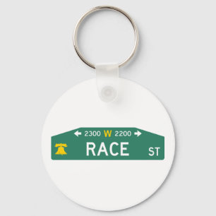 Philly Street Sign Poker Chip: For YOUR Address!  Key Ring