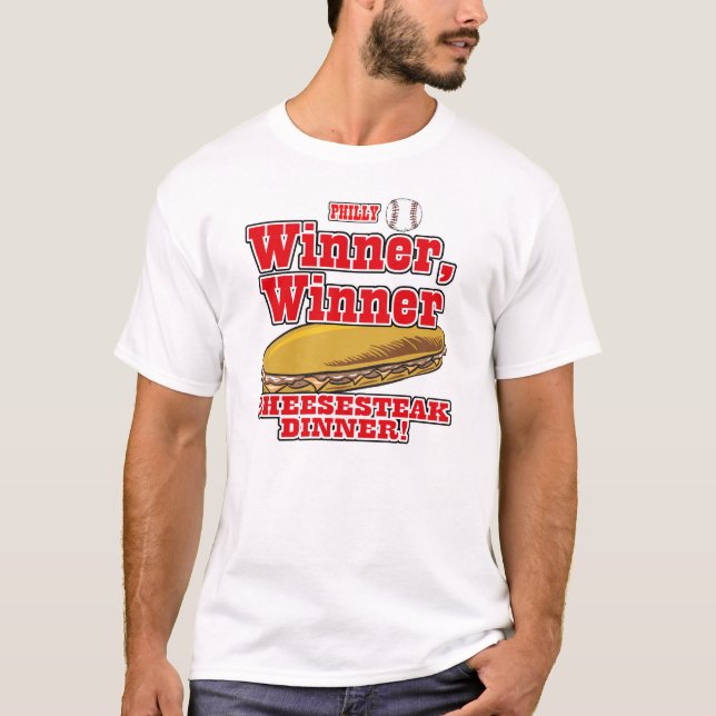Philly Winner Cheesesteak Dinner T-Shirt (Front)