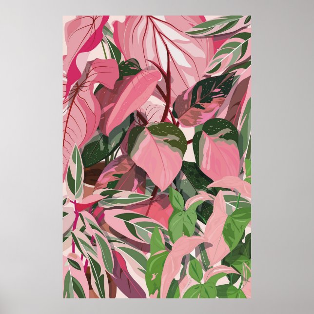 PHILODENDRON PINK PRINCESS LADIES POSTER, POSTER (Front)