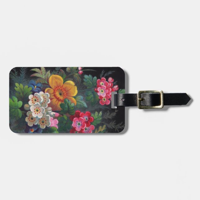 Philomena Victorian Bouquet Luggage tag (Front Horizontal)