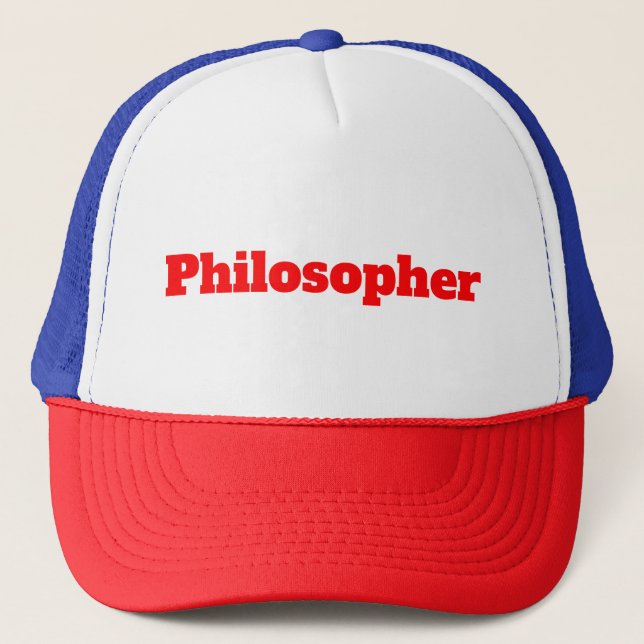 Philosopher 4René Trucker Hat (Front)