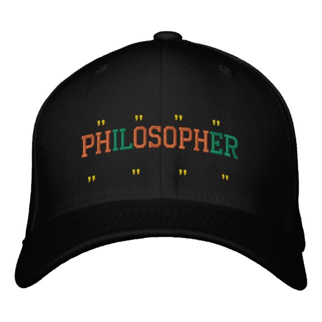 PHILOSOPHER EMBROIDERED HAT (Front)