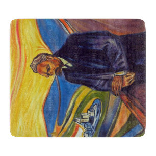 Philosopher Friedrich Nietzsche (by Edvard Munch) Cutting Board