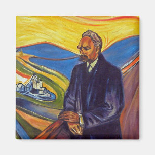 Philosopher Friedrich Nietzsche (by Edvard Munch) Magnet